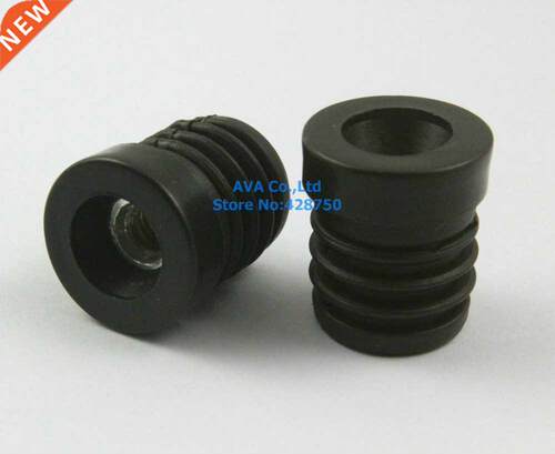 20 Pieces M6 Thread Nut 19mm Round Plastic Insert Cap Tube
