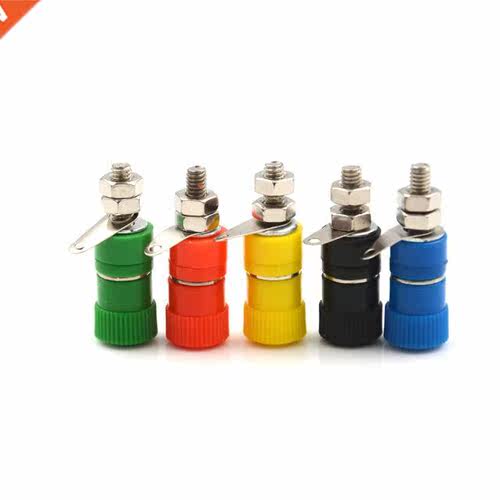 4pcs/lot 4mm Binding Post Banana Plug Jack Mount Terminal Bl