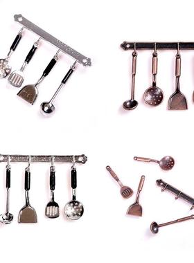 1set 1/12 Scale Dollhouse Miniature Metal Frypan Frying Pans