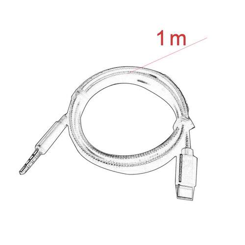 Audio Aux Jack Adapter USB C Male to .5mm Male Extension H
