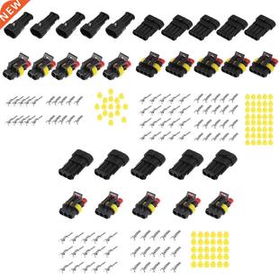 15 Sets Waterproof Electrical Wire Connector 2 3 4 Pins Way