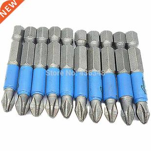 Screw 50mm Bit 10pc Hex Slip Non Drill Ph2 Skid