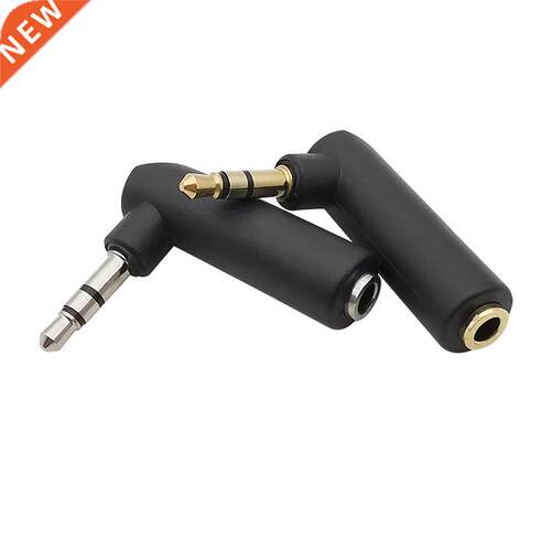 2/5Pcs 3.5mm Jack Rig Angle 90 Degree Female To 3.5mm 3Pol