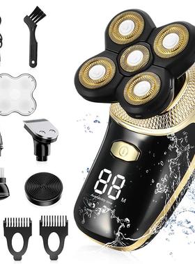 5 in 1 IPX6 4D Electric Shaver for Men Bald Head Shaver Kit