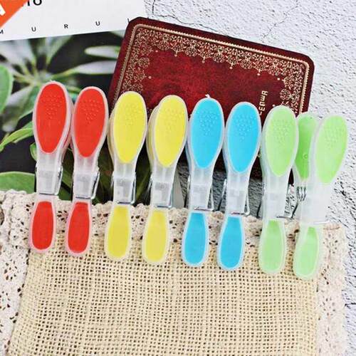 12pcs / Pack Soft Laundry Folder Small Drying Clip Plastic C