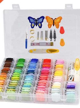 100Pcs Embroidery Threads Floss Kit Friendship Bracelets Cr