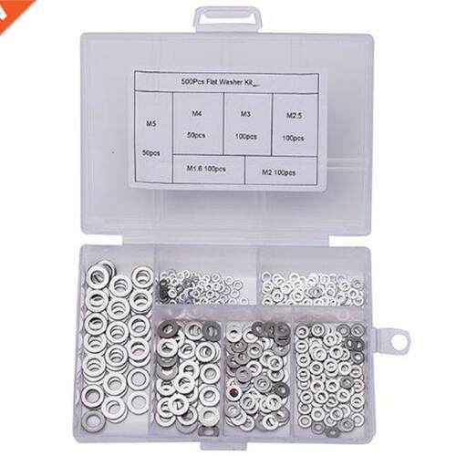 500Pcs/Set M1.6 M2 M2.5 M3 M3.5 M4 M5 Stainless Steel Flat W