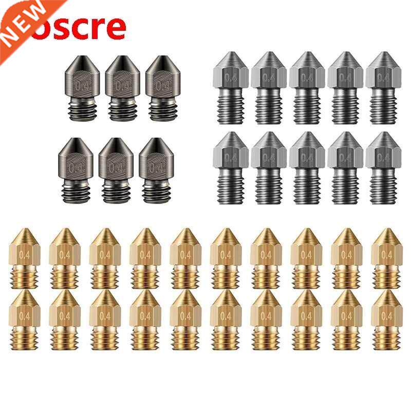 36Pcs 3D Printer Nozzles Extruder Nozzles for MK8 Ender 3, H