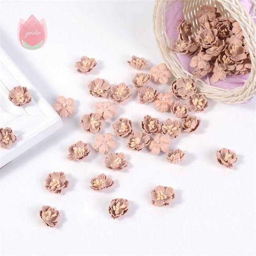 10Pcs 2Cm Mini Daisy Artificial Flower Paper Head Wedding DI