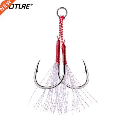 Goture 5pcs/lot Corbon Steel Double Hooks #1 #2 #3 #4 Strong