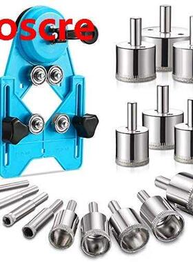 17PCS Diond Drill it Set with Hole Saw Guide Jig Fixture,