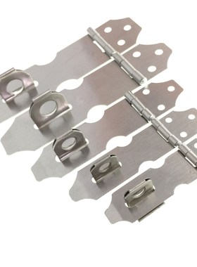 Metal Safety Clasp Cabinet Lock Latch Hasp Staple Silver Ton