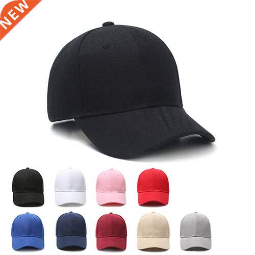 Blck Ht Solid Color Bsebll Cp For Men nd Women Summer