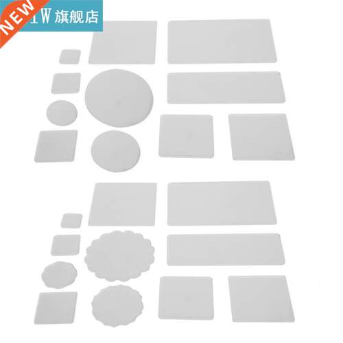 11Pcs Transparent Acrylic Clear Stamp Block Pad DIY Hand-mad