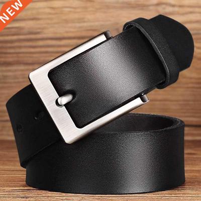 Cow Genuine Leather Belt for Men High Quality Metal Pin Buck