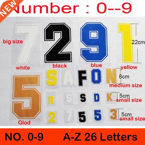 ron on patches Letter number Hot fx stcker heat transfer