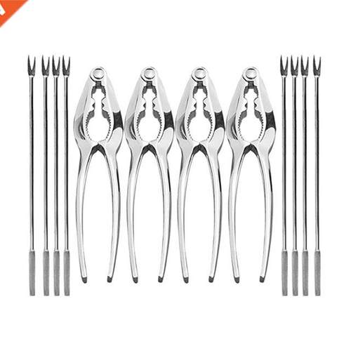 12 Piece Seafood Tool Kit, Stainless Steel Crab Leg Cracker