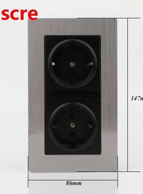 EU Double Power Socket Schuko, Schuko Power Panel, 16A EU St