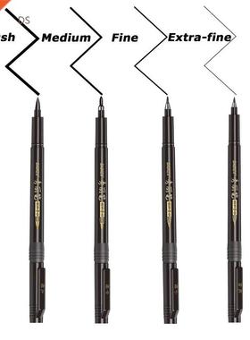 4 Sizes Nibs Calligraphy Pen Brush Lettering Pens Set flexib
