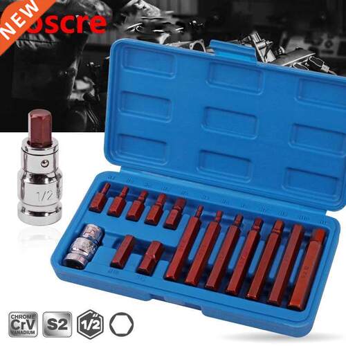 15Pcs Inner Hex Socket Bit 1/2