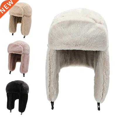 Fashion Women Bomber Hats Faux Fur Warm Thicken Earflap Caps