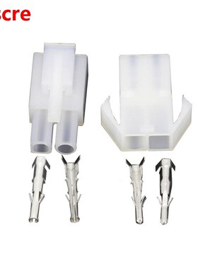 100 Sets Big Tamiya 2 Pin L6.2 Connector Plug with Wings Mal