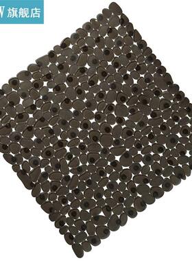 Bath Mat 54x54cm Shower Non-Slip Floor Mat Pebble Design PV