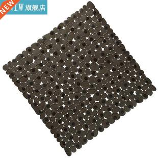 Bath Mat 54x54cm Shower Non-Slip Floor Mat Pebble Design PV