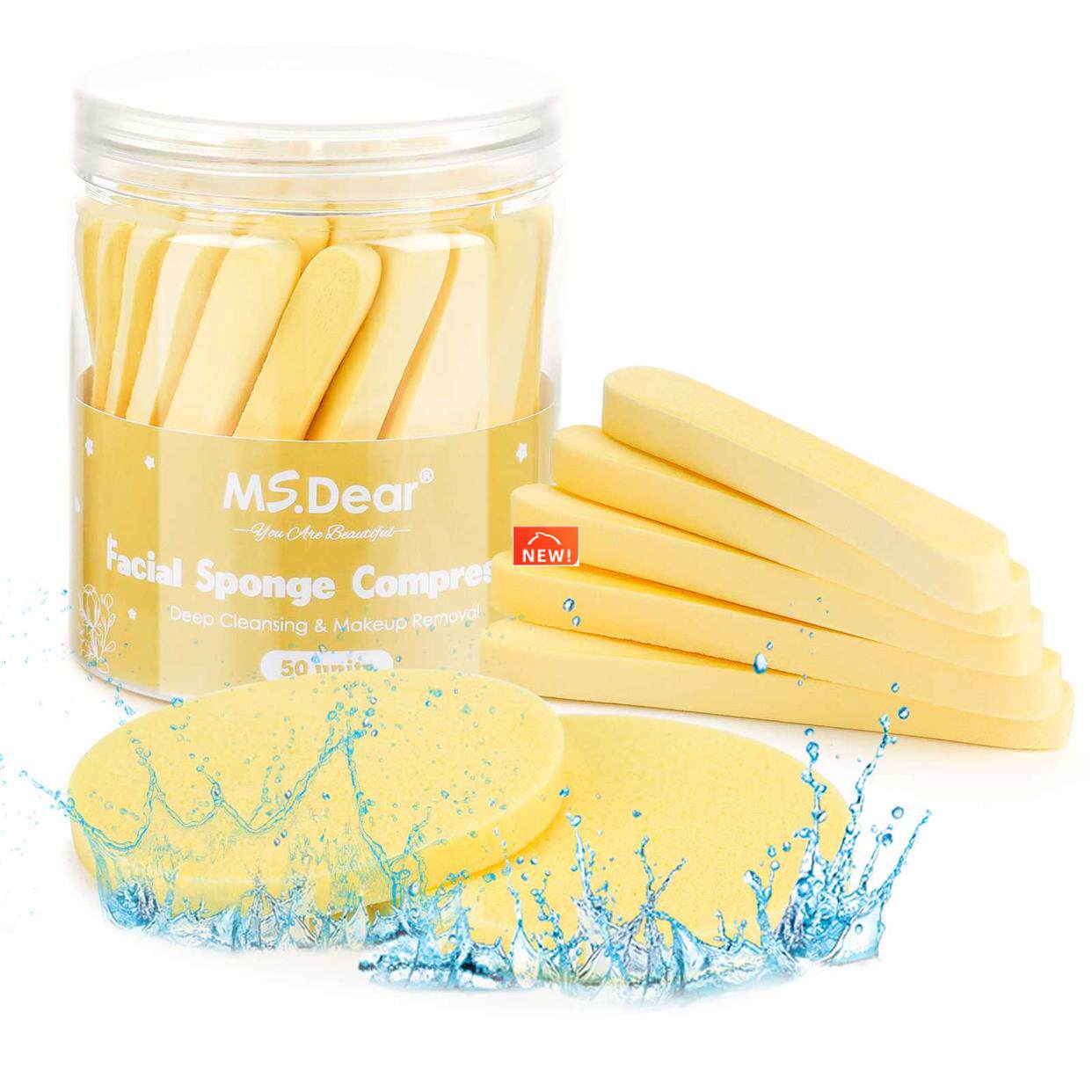 50Pcs Cosmetic Puff Compressed Cleaning Sponge Facial Clean