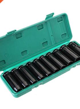 10Pcs 8-24Mm 1/2 inch Drive Deep Impact Socket Set Heavy Met