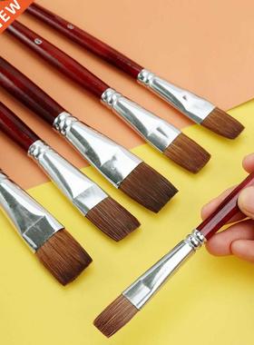 6pcs/Set artist oil painting brushes level head weasel hair