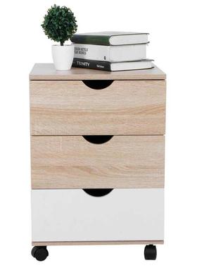 Night Table Movable Bedside Nightstand File Cabinet with  D