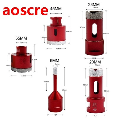 6-75mm M14 Vacuum Brazed Drill Bit High Hardness Hole Saw Cu