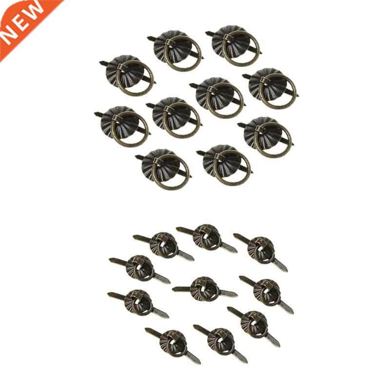 10pcs Green Bronze Color Ring Pin Handle Drawer Cabinet Desk