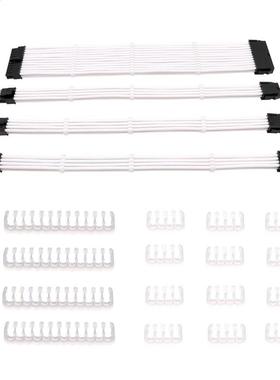 Sleeved Cable PC PSU Extension Cable Kit 18AWG 24Pin Motherb