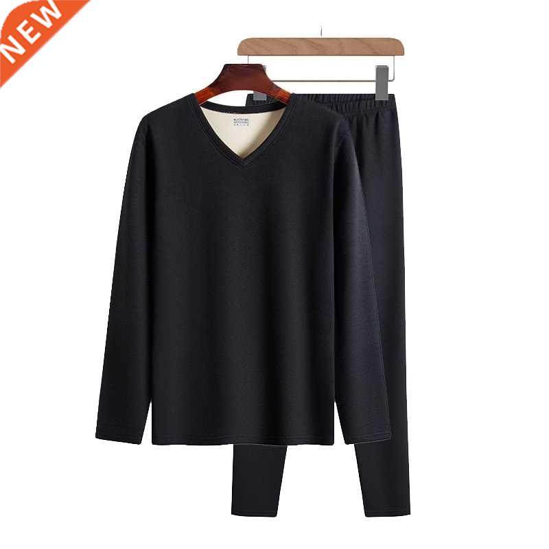 Men's Thermal Underwear Set Frosted Medium Thick Elastic
