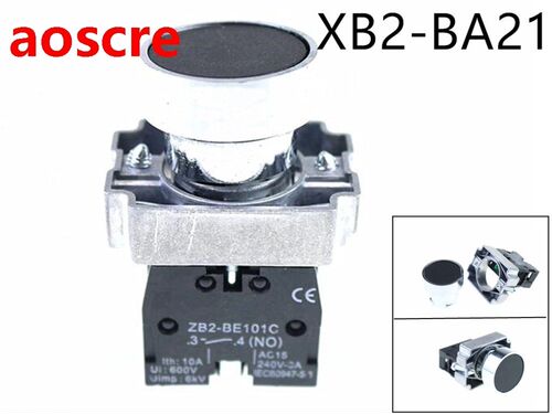 1Pcs 22mm black Momentary Push Button Switch XB2-BA21 1NO