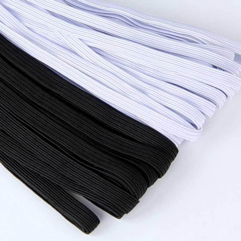 Thin sewing elastic band wide white or black high elastic fl