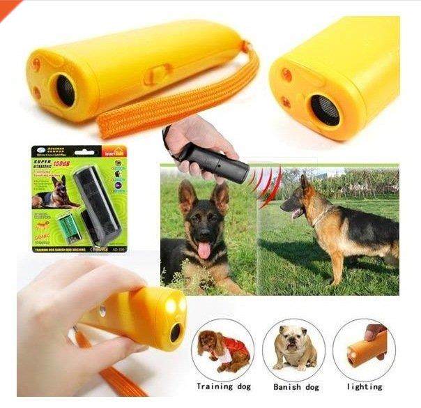1PC New 3 in 1 Dog Anti Barking Device Ultrasonic Dog Repell