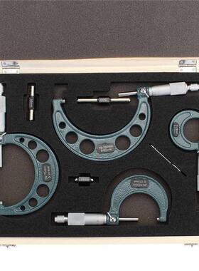 4pcs Outside Micrometer Set Machinist Tool 0-4" 0-1