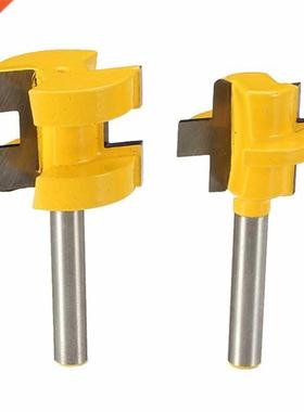 2pcs 6.35mm Tongue And Groove Bit Tenon Cutter Wood Milling