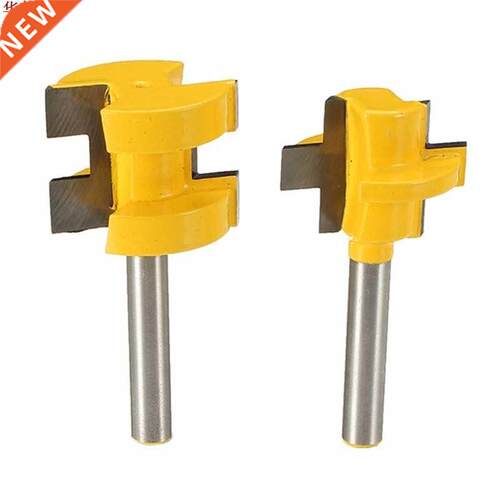 2pcs 6.35mm Tongue And Groove Bit Tenon Cutter Wood Milling
