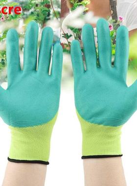 1 Pair Nitrile rubber Garden Gloves Gardening Digging Planti