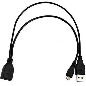 Micro 5P+AM/AF USB OTG cable with Power