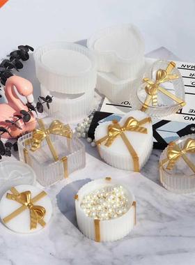 Stripe Storage Box Bow Storage Gift Box Silicone Mold Penda