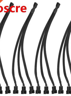 4 Pcs PWM Fan Splitter Cable,Fan Adapter Cable Connector 4 P