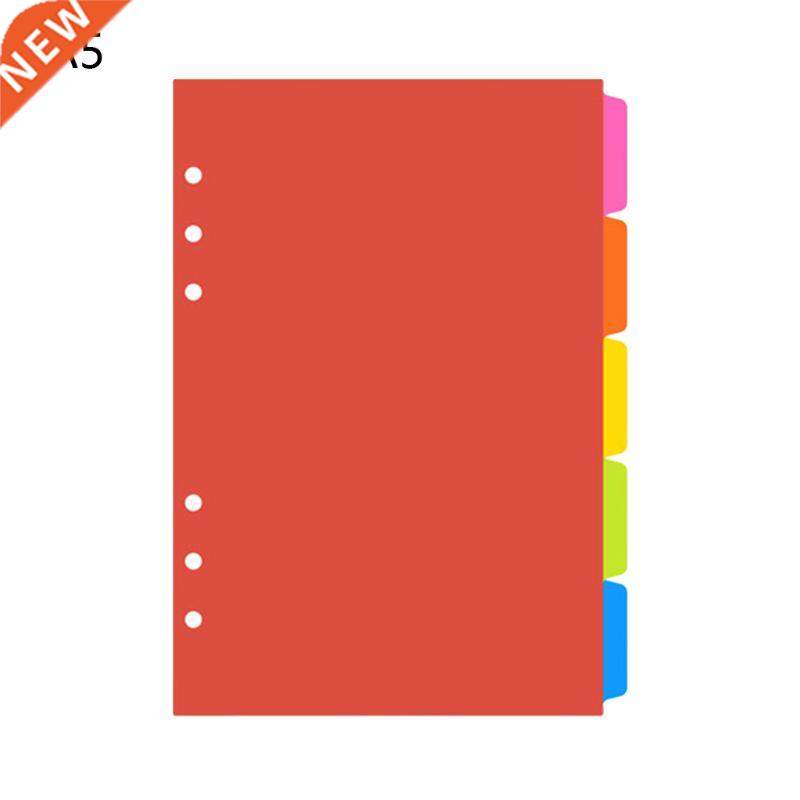 2020 New 1Set A5 A6 Loose Leaf Binder Index Separator PP Col