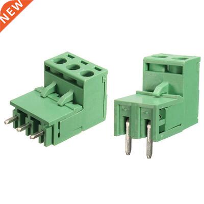 10Pcs Pitch 3Pin Plug-In Screw Connector Right Angle 10 Pc