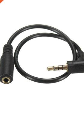 3.5mm 4Pole 90degree Angled Male to Female AUX Audio OMTP in