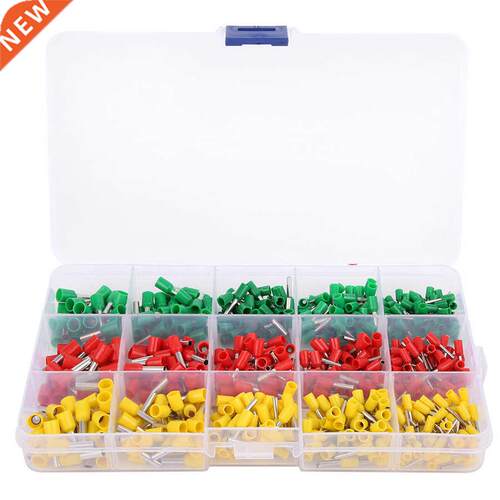 600pcs Tubular Terminal Insulated Wire Connector Crimping Te
